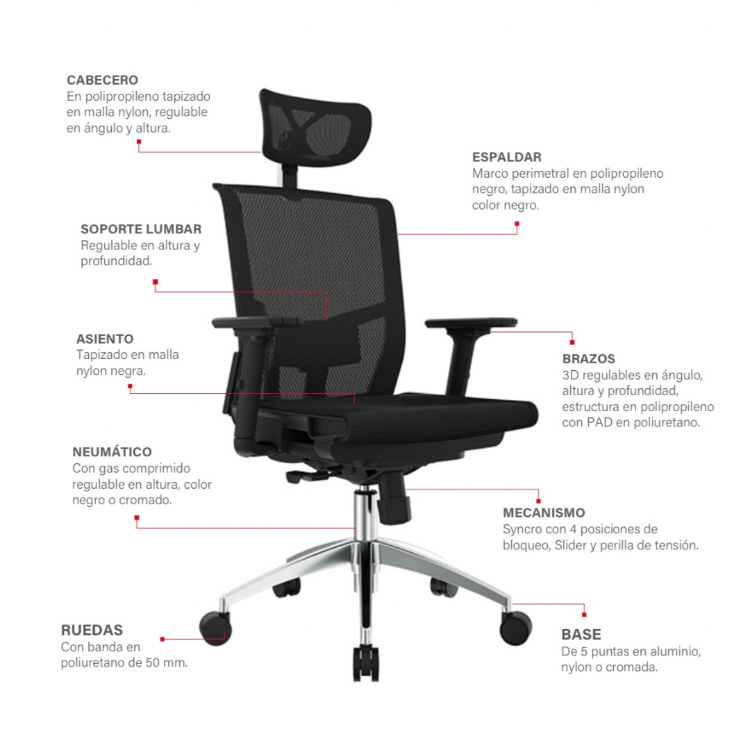 Sillón Ergonómico SD700 Pro